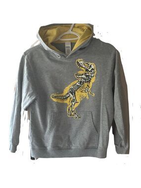 $5 add on. Gymboree Gray and Yellow Dinosaur Hoodie
